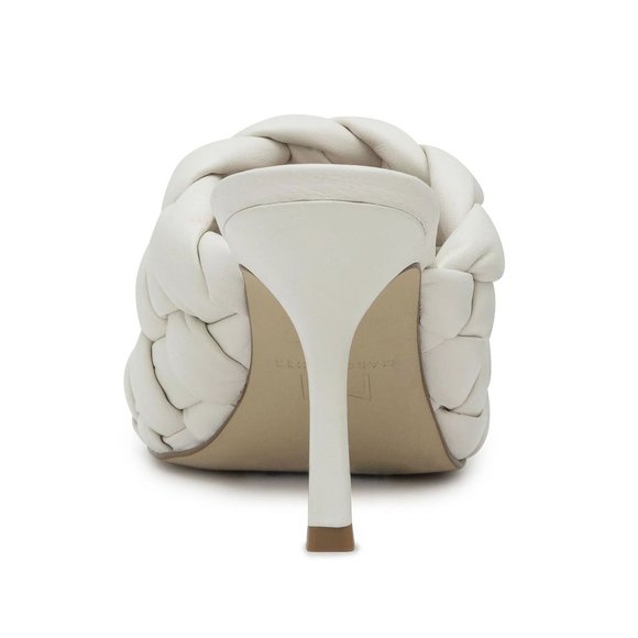 🆕 MARC FISHER Dakina Woven Slides Sandals Shoes Ivory 7.5 - Picture 5 of 14